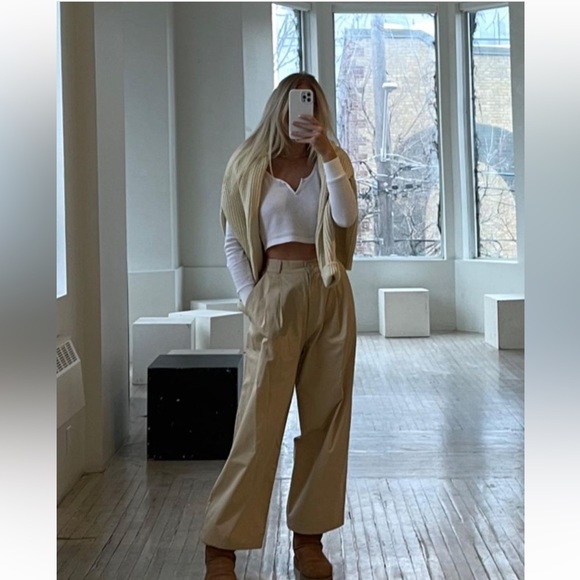 BOHEME twill trousers sand new size 4 - Picture 3 of 6